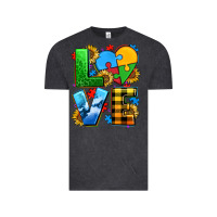 Vintage Black love with heart sunflower Vintage Tee - AdoDesignShop