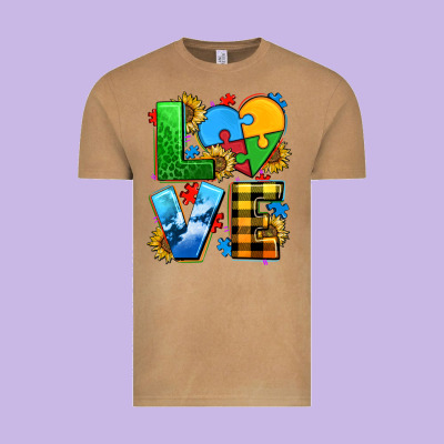 Love With Heart Sunflower Vintage Tee Designed By Adodesignshop
