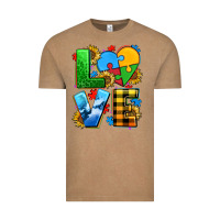 Vintage Coffee love with heart sunflower Vintage Tee - AdoDesignShop