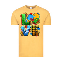 Vintage Mustard love with heart sunflower Vintage Tee - AdoDesignShop