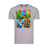 Vintage Zinc love with heart sunflower Vintage Tee - AdoDesignShop