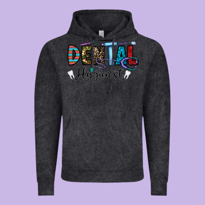 Dental Hygienist Vintage Hoodie Designed By Cowhidedigitalart