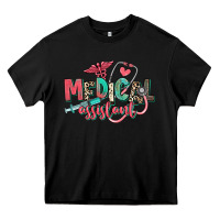 Black medical assistant Heavy Core Tee - RanaPortraitStore