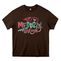 Chocolate Brown medical assistant Heavy Core Tee - RanaPortraitStore