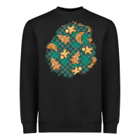 Black christmas gingerbread cookies patch Heavyweight Sweatshirt - BundleAndBundleShop