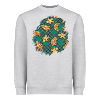Heather Grey christmas gingerbread cookies patch Heavyweight Sweatshirt - BundleAndBundleShop