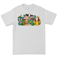 Dove Grey western cow coffee cup Premium Tee - texasbilliewilder