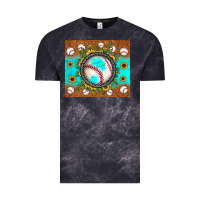 Cloud Black baseball turquoise sunflower Vintage Tee - JahusDesignShop