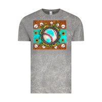 Cloud Rock baseball turquoise sunflower Vintage Tee - JahusDesignShop