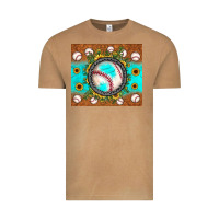 Vintage Camel baseball turquoise sunflower Vintage Tee - JahusDesignShop