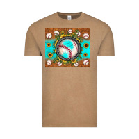 Baseball Turquoise Sunflower Vintage Tee | Teevron