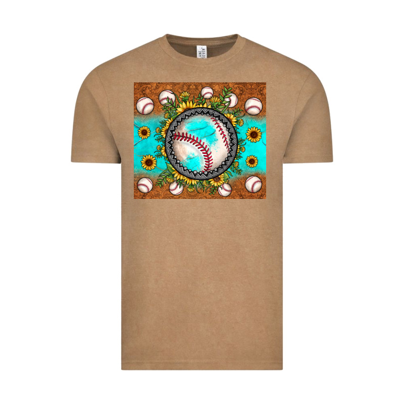 Baseball Turquoise Sunflower Vintage Tee by JahusDesignShop | Teevron