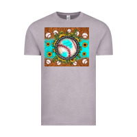 Vintage Zinc baseball turquoise sunflower Vintage Tee - JahusDesignShop