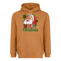 Meerkat Merry Christmas With Santa Heavyweight Hoodie - BundleAndBundleShop
