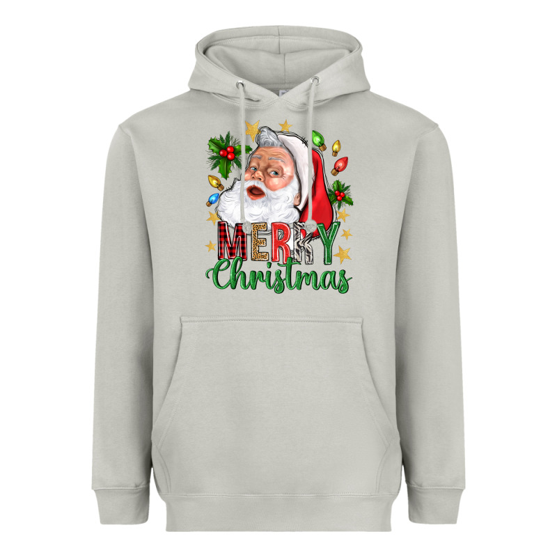 Merry Christmas With Santa Heavyweight Hoodie by BundleAndBundleShop | Teevron