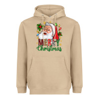 Mushroom Merry Christmas With Santa Heavyweight Hoodie - BundleAndBundleShop