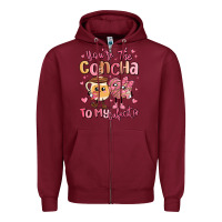 Burgundy youre the concha to my cafecito mexican pan dulce Zipper Hoodie - MaliasSmallBusiness