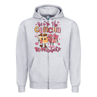 Heather Grey youre the concha to my cafecito mexican pan dulce Zipper Hoodie - MaliasSmallBusiness