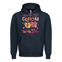 Navy youre the concha to my cafecito mexican pan dulce Zipper Hoodie - MaliasSmallBusiness