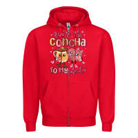 Red youre the concha to my cafecito mexican pan dulce Zipper Hoodie - MaliasSmallBusiness