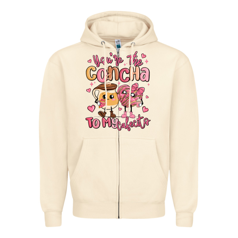 Youre The Concha To My Cafecito Mexican Pan Dulce Zipper Hoodie by MaliasSmallBusiness | Teevron