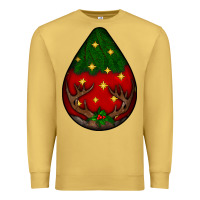 Antique Gold Christmas  teardrop Premium Sweatshirt - BundleAndBundleShop