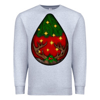 Heather Grey Christmas  teardrop Premium Sweatshirt - BundleAndBundleShop