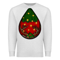 Oatmeal Heather Christmas  teardrop Premium Sweatshirt - BundleAndBundleShop