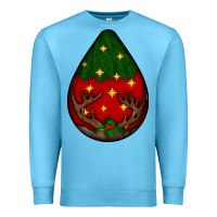Ocean Blue Christmas  teardrop Premium Sweatshirt - BundleAndBundleShop