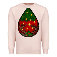 Pale Pink Christmas  teardrop Premium Sweatshirt - BundleAndBundleShop