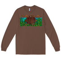 Chestnut western cactus leopard and turquoise custom nametext license plate Long Sleeve Tee - Artiststas