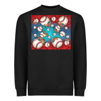 Black baseball paisley and jean pattern Heavyweight Sweatshirt - JahusDesignShop