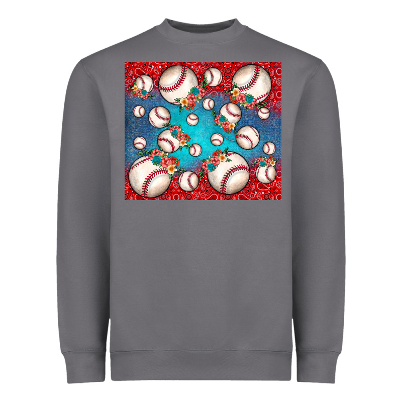 Baseball Paisley And Jean Pattern Heavyweight Sweatshirt by JahusDesignShop | Teevron