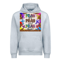 Heather Grey pray on it pray over it pray through it Urban Hoodie - TumblerDesignByShophia