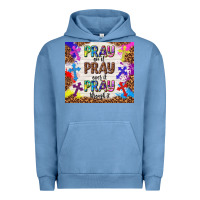 Pigment Pebble Blue pray on it pray over it pray through it Urban Hoodie - TumblerDesignByShophia