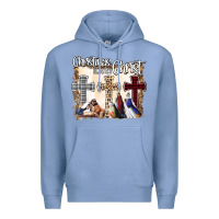 Colony Blue Christmas Begins With Christ Premium Hoodie - Bettercallsaul