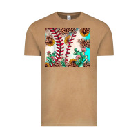 Baseball Leopard Turquoise Cactus Sunflower Vintage Tee | Teevron