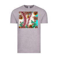 Vintage Zinc baseball leopard turquoise cactus sunflower Vintage Tee - JahusDesignShop