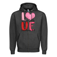 Charcoal Heather love never fails valentine s day Zipper Hoodie - MaliasSmallBusiness