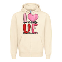 Sandshell love never fails valentine s day Zipper Hoodie - MaliasSmallBusiness