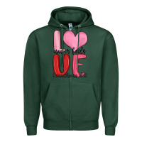 Sports Green love never fails valentine s day Zipper Hoodie - MaliasSmallBusiness