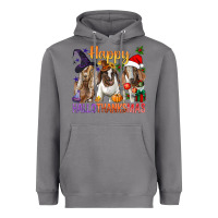 Storm Happy Hallothanksmas Goats Heavyweight Hoodie - BundleAndBundleShop