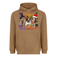 Toasted Coconut Happy Hallothanksmas Goats Heavyweight Hoodie - BundleAndBundleShop