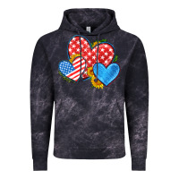 Cloud Black usa flag hearts with sunflower Vintage Hoodie - HRA Design Shop