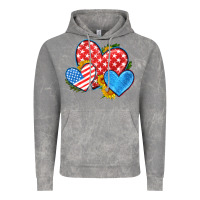 Cloud Rock usa flag hearts with sunflower Vintage Hoodie - HRA Design Shop