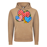 Vintage Coffee usa flag hearts with sunflower Vintage Hoodie - HRA Design Shop