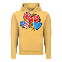 Vintage Mustard usa flag hearts with sunflower Vintage Hoodie - HRA Design Shop