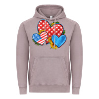 Vintage Zinc usa flag hearts with sunflower Vintage Hoodie - HRA Design Shop
