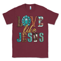 Burgundy love like jesus Classic Tee - Artiststas