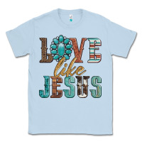 Dusty Blue love like jesus Classic Tee - Artiststas